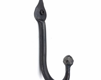Barn Decor Rustic Decor Farmhouse Decor Hand Forged Ball Hook Wall Hook Leaf Hook| Iron Coat Hook