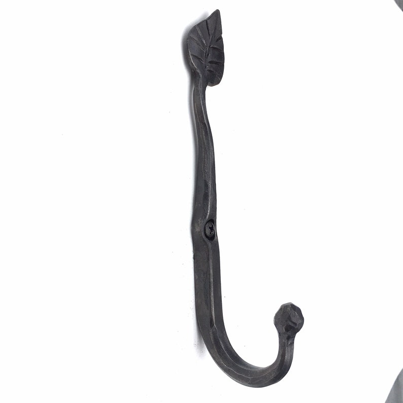 Barn Decor Rustic Decor Farmhouse Decor Hand Forged Ball Hook Wall Hook Leaf Hook| Iron Coat Hook