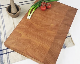 Cherry Cutting Board, End Grain, Butcher Block, Chopping Board