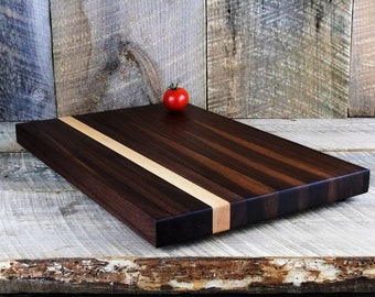 Walnut and Maple Cutting Board Chopping Board Butchers Block Large Cheese Board Edge Grain Canada Free Shipping Modern wood board