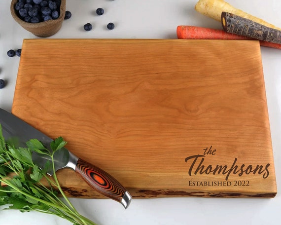 Personalized Kitchen Housewarming Wine Gift Custom Engraved Cheese Board Set 