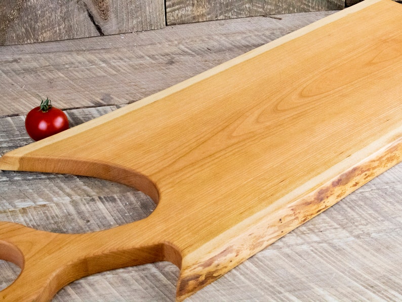 Live Edge Cherry Charcuterie Board Cheese Board Serving Etsy