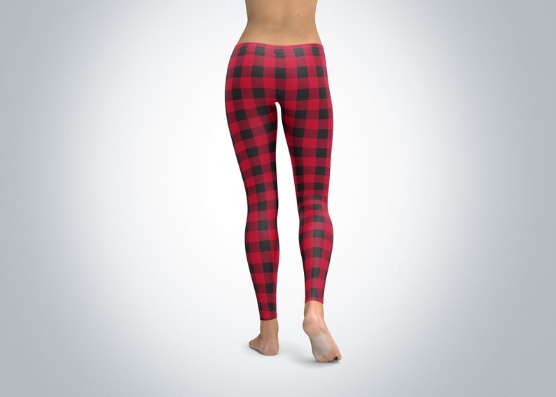 red flannel leggings