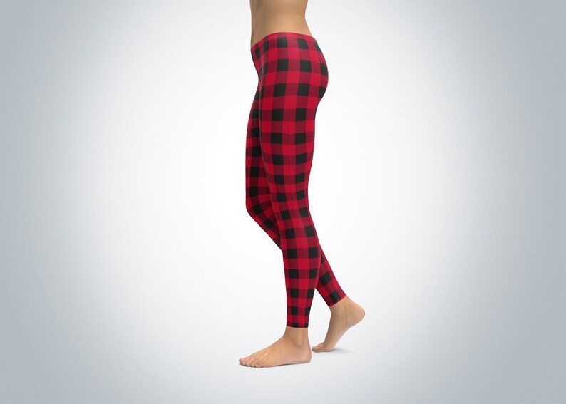 red flannel leggings