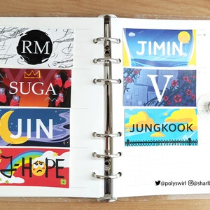 BTS aesthetic name stickers