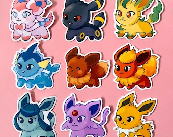 イーブイ進化ポケモンステッカー - Etsy 日本