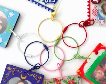 Argola de arame e fecho de pressão | Fecho seguro para porta-cartões fotográficos, bichinhos de pelúcia e muito mais