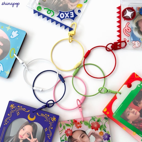 Wire ring & snap clasp | Secure clasp for photocard holders, plushies, and more