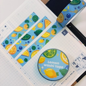 Lemon washi tape | Sour Fruit washi tape