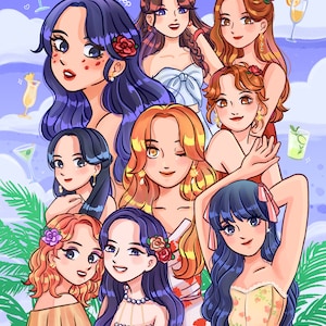 Twice Girl Group Alcohol-Free Art Print
