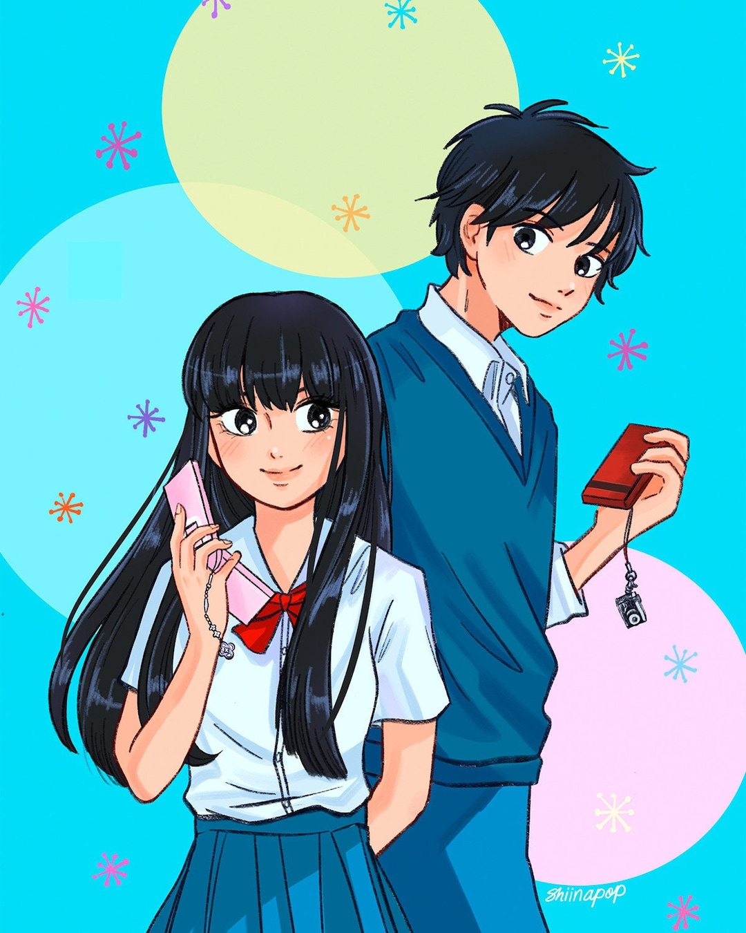 Sawako & Shota | Shoujo Manga Art Print - Etsy Norway