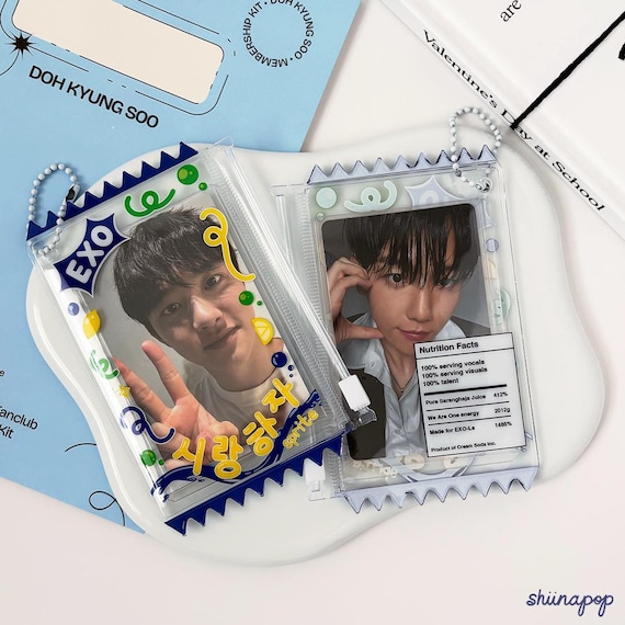 EXO Saranghaja Sprite Mini-pouch | EXO Photocard Holder - Etsy