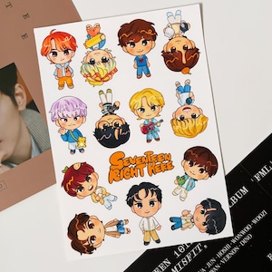 SEVENTEEN sticker sheet | SVT Spill The Feels stickers