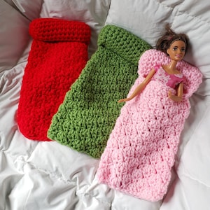 New Item! Sleeping Bag Sale! Fashion Doll Sleeping Bag with Attached Pillow, Fun Sleeping Bag with Pillow Sale, Poseable Doll Bag Sale!