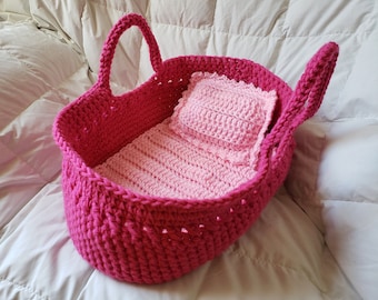 Nouvel article ! Porte-poupée, cadeau pour petite fille, panier/oreiller/couverture pour poupée, porte-animal en peluche fait main pour poupée bébé, plaisirs d'été !