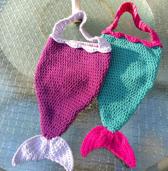 crochet mermaid tail bag