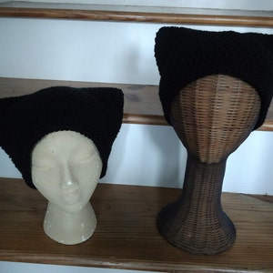 New Item! Cat Hat with Ears, Cat Beanie, Handmade Cat Beanie, Cat Ear Hats, Crocheted Cat Hats with Ears, Best Seller