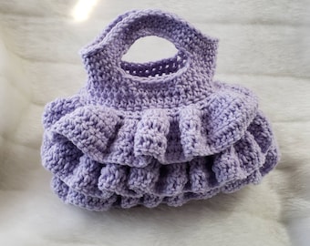 Nieuw item! Cadeau voor kleine meisjes! Jong kind portemonnee, gegolfde meisjes tas, lavendel gehaakte peuter/meisjes portemonnee, nieuw handgemaakt item! Landgoederen