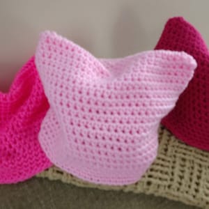 New Item Pink Pussy Hat, Kitty Hat, Pink Cat Hat, Teens Women Hat, Best Seller Pink Pussy Hats, Country Goods image 6