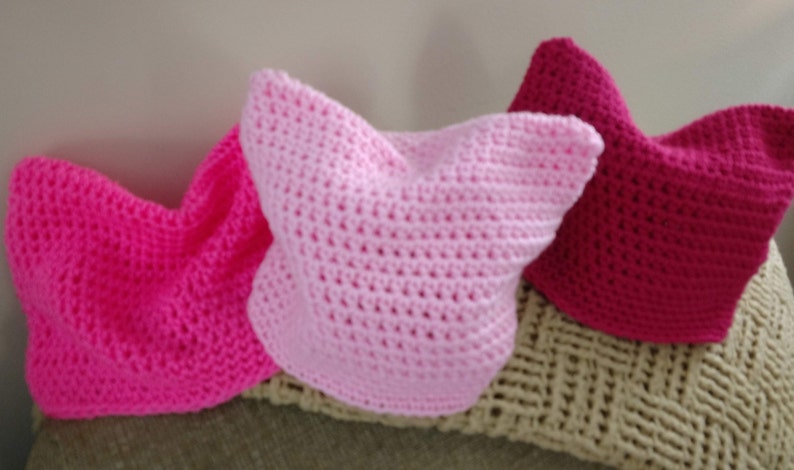 New Item Pink Pussy Hat, Kitty Hat, Pink Cat Hat, Teens Women Hat, Best Seller Pink Pussy Hats, Country Goods image 6