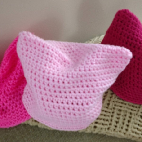 New Item! Pink Pussy Hat, Kitty Hat, Pink Cat Hat, Teens Women Hat, Best Seller Pink Pussy Hats, Country Goods