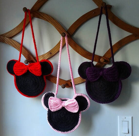Little Girl s Purse handbag Sale Minnie Mouse Crochet Handmade