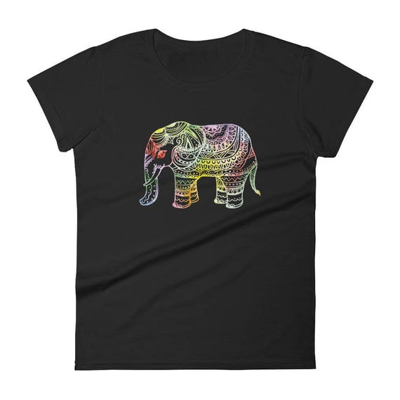 Elephant Butterfly Golden Women's short sleeve t-shirt