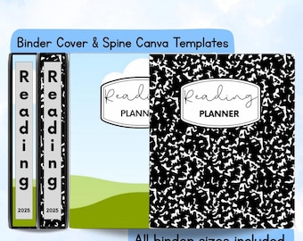 Editable Binder Cover & Spine Canva Template | Teacher Planner Organization