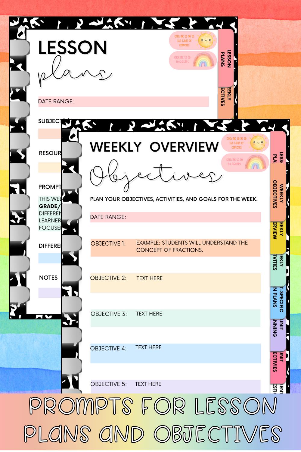 AI Teacher Planner Canva Template Customizable Lesson Plan Organizer ...