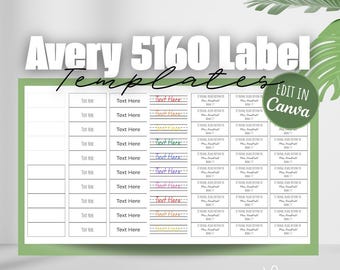 Editable Avery 5160 Label Templates | Teacher Name Tags & Classroom Organization Stickers