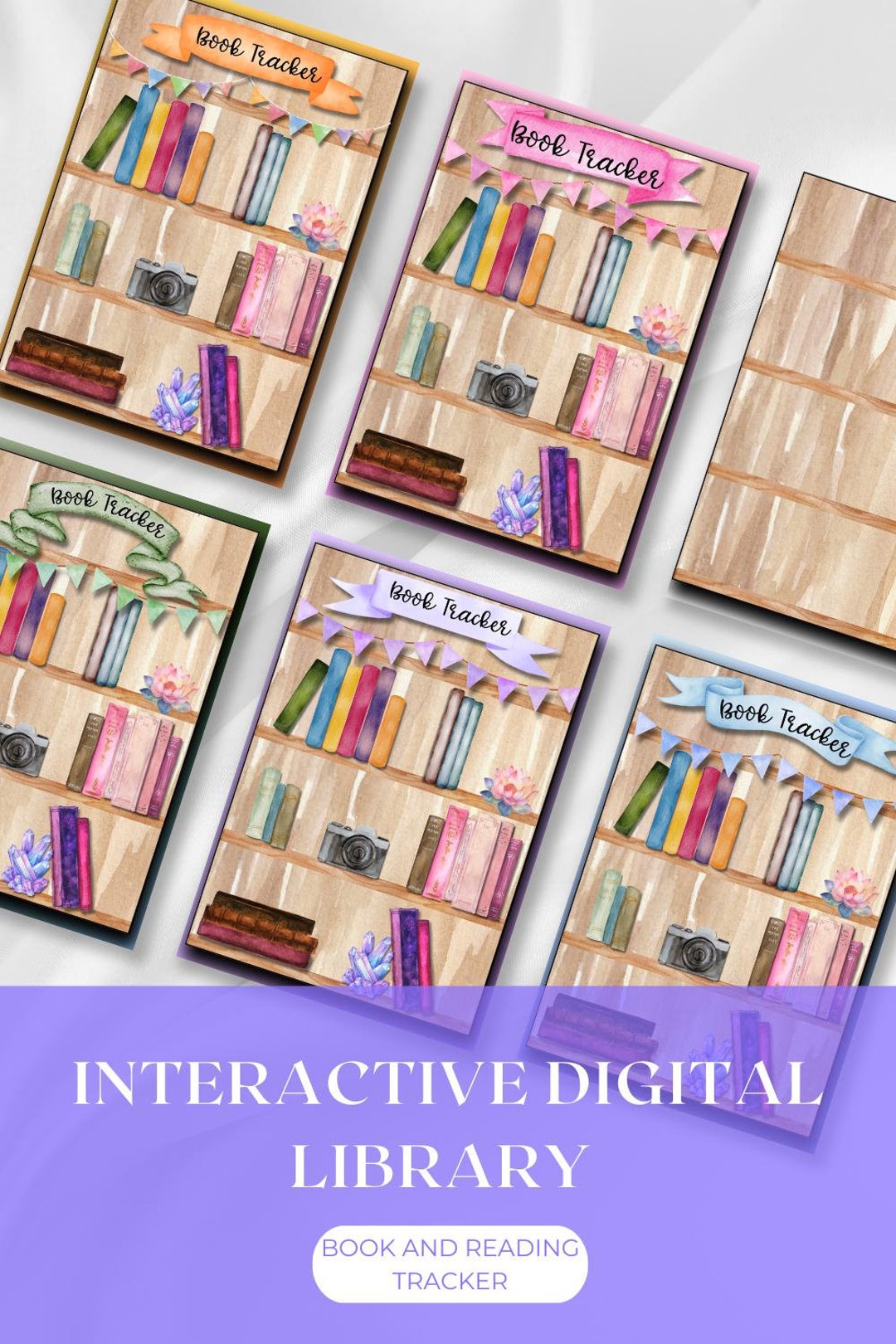 Digital Book Tracker for Goodnotes | Hyperlinked Library, Reading Log ...