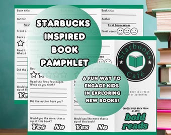 Starbooks Cafe Book Tasting Pamphlet | Coffee-Themed Reading Activity (PDF)