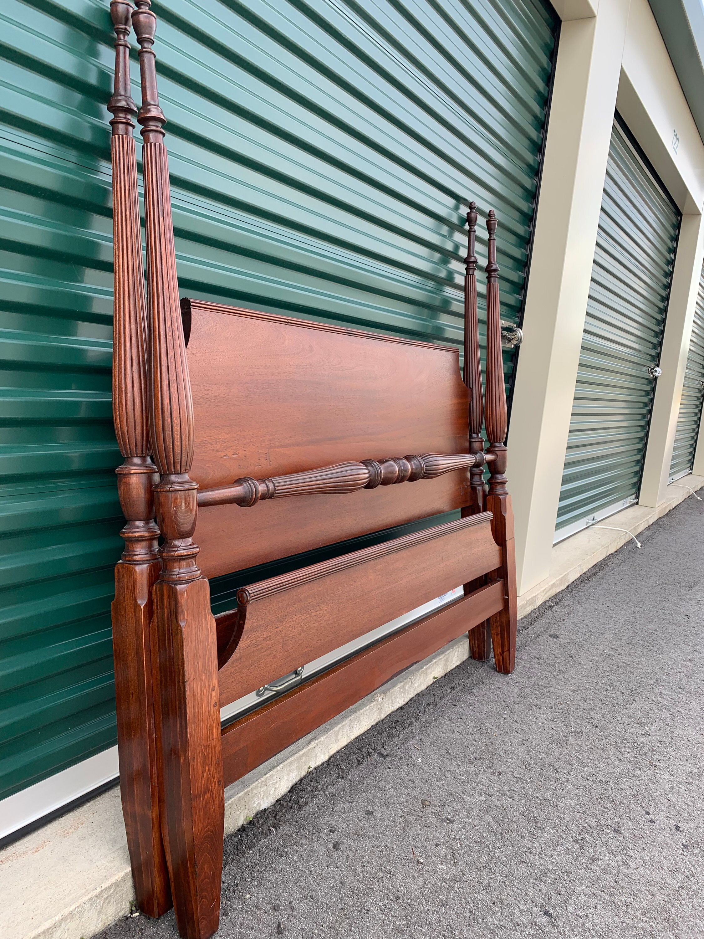 Vintage Full Size Mahogany Four Poster Bed Frame Traditional - Etsy