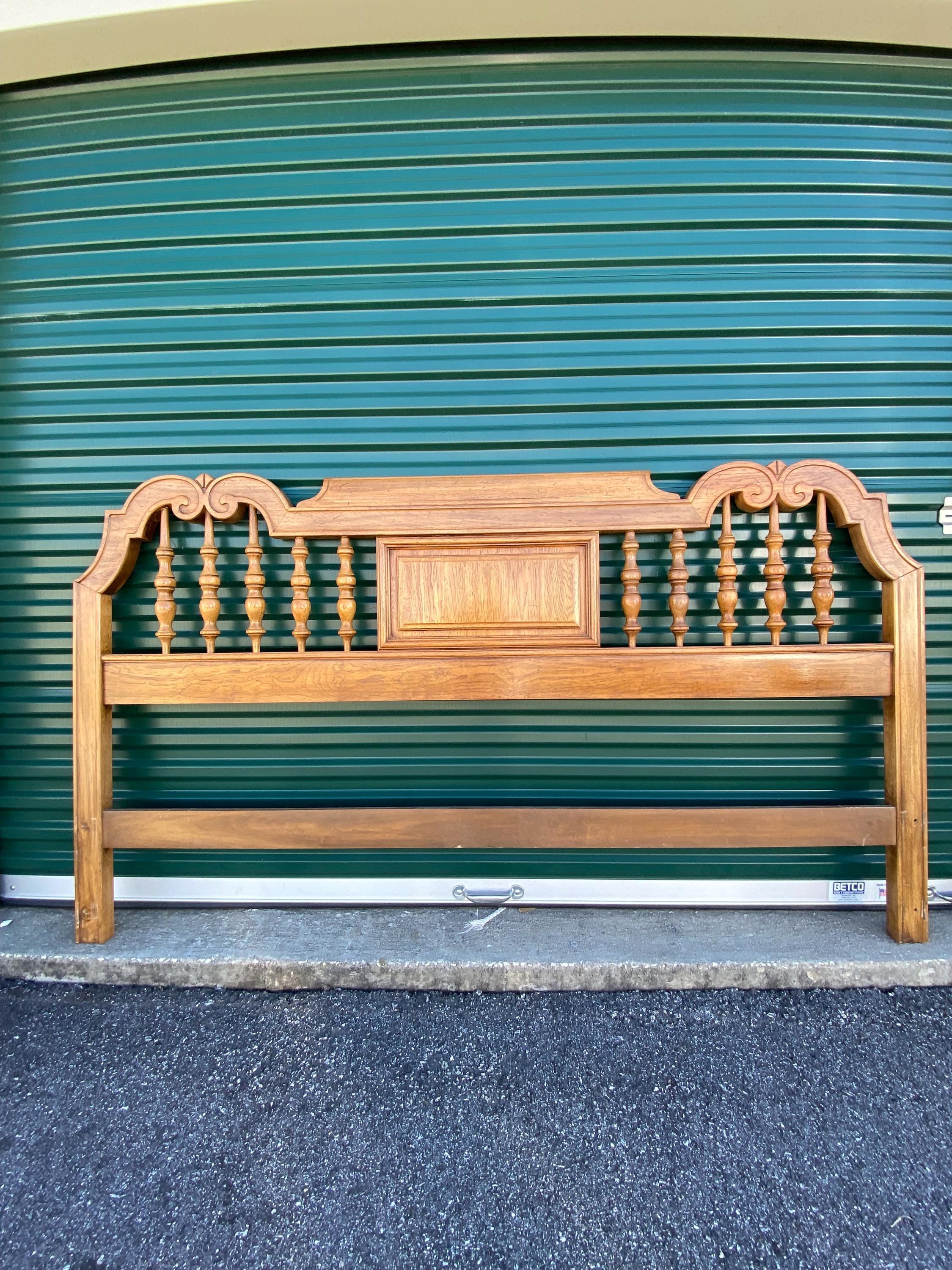 Vintage Thomasville King Size Mid Century Mediterranean Headboard