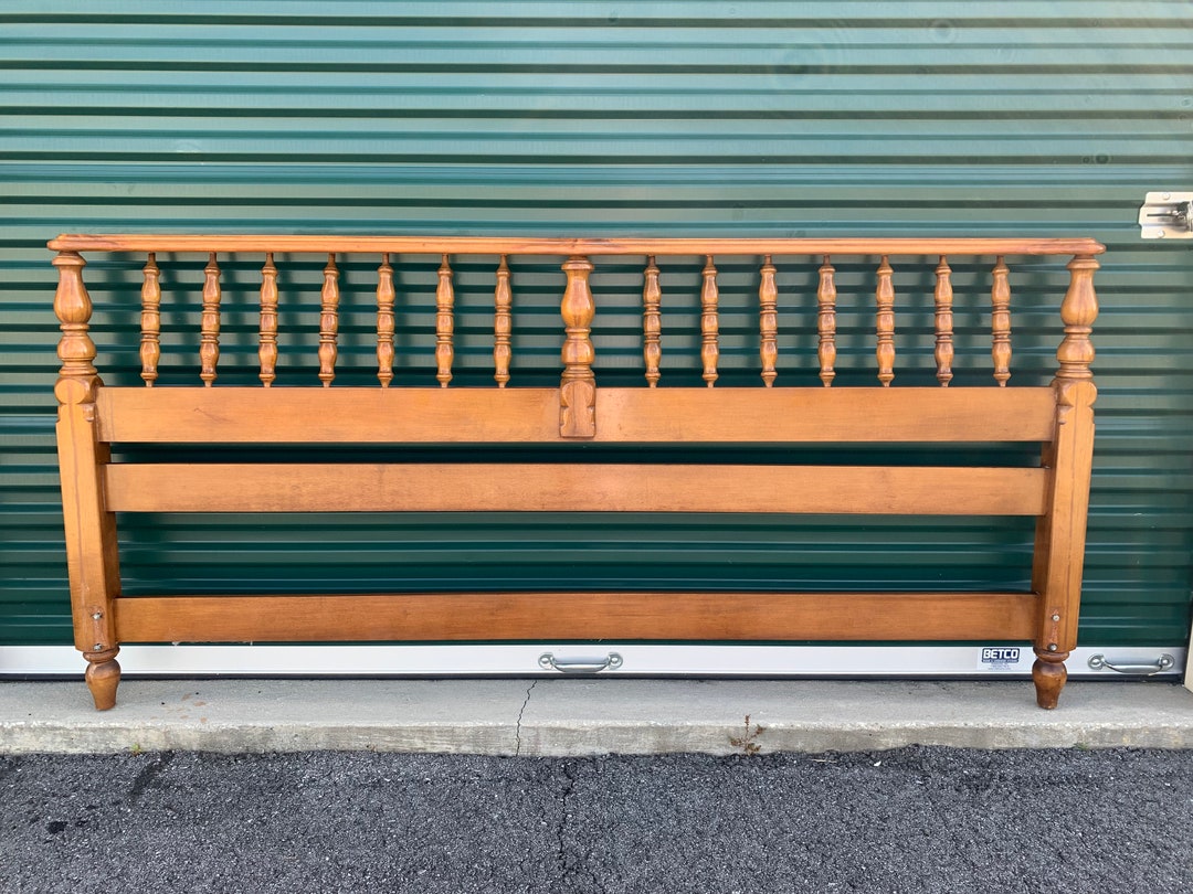 Vintage Maple King Size Spindle Headboard Primitive Farmhouse Etsy