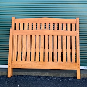 Full Size Golden Oak Mission Style Bed Frame
