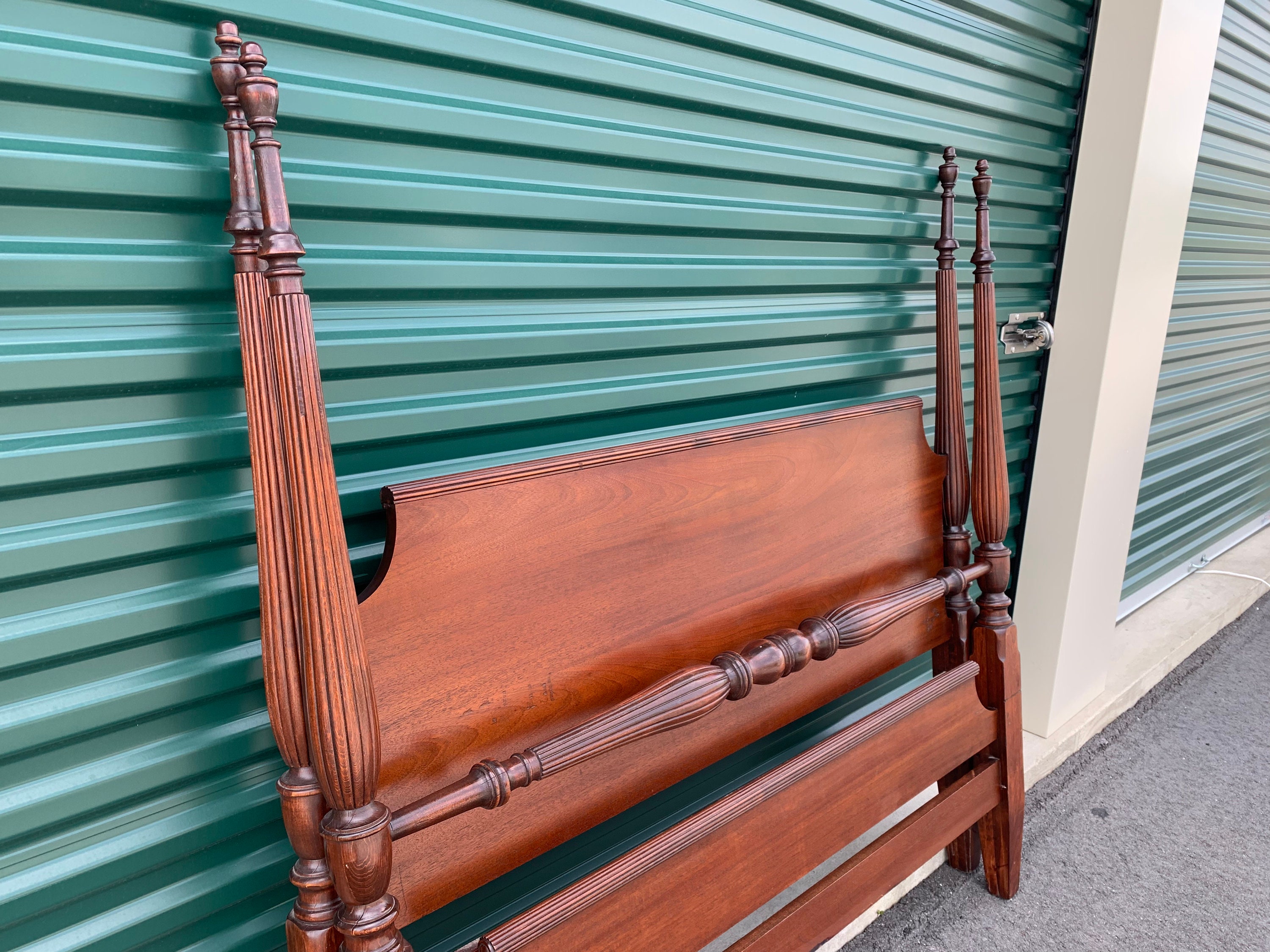 Vintage Full Size Mahogany Four Poster Bed Frame Traditional - Etsy