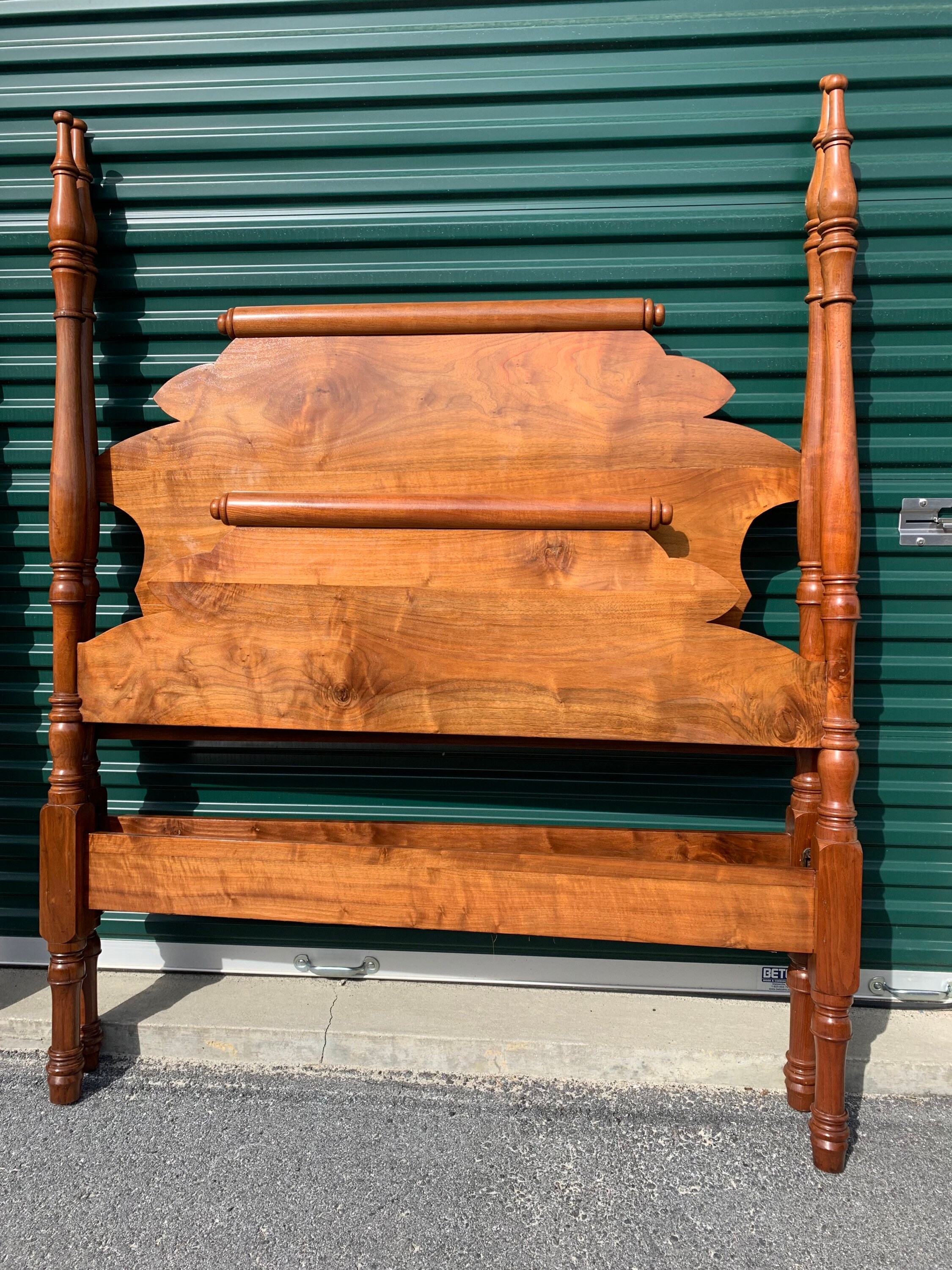 Antique Full Size Four 4 Poster Walnut Bed Frame Primitive Etsy