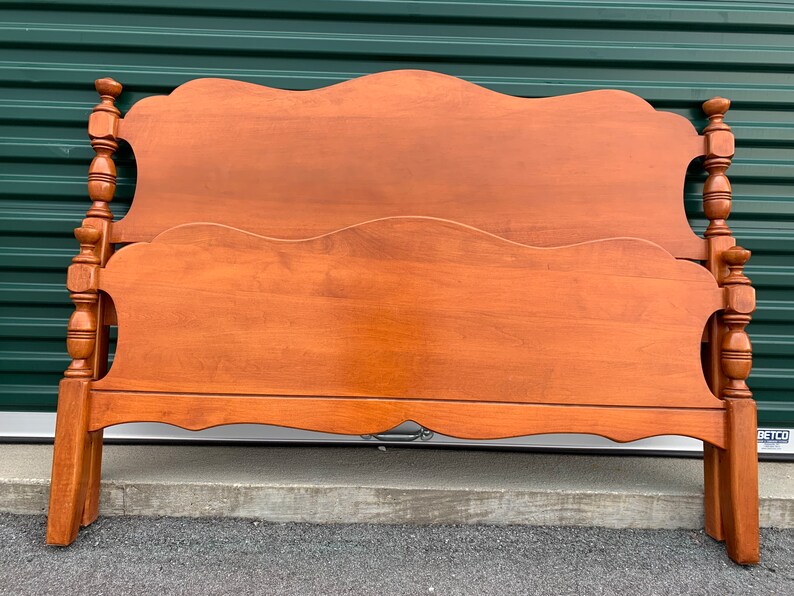 Vintage Full Size Rustic Farmhouse Maple Bed Frame Etsy