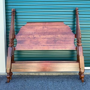 Ethan Allen Regents Park 4 Hemelbedframe in kersenkleur, traditionele Britse koloniale stijl