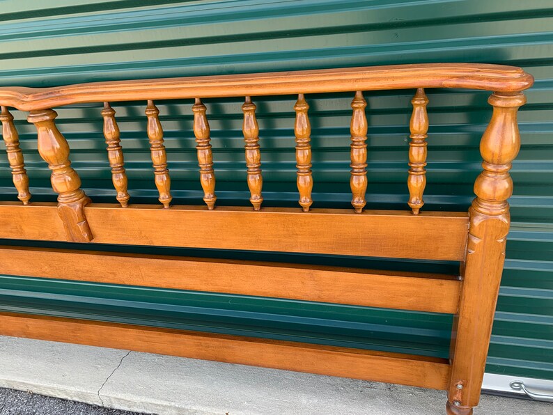 Vintage Maple King Size Spindle Headboard Primitive Farmhouse Etsy