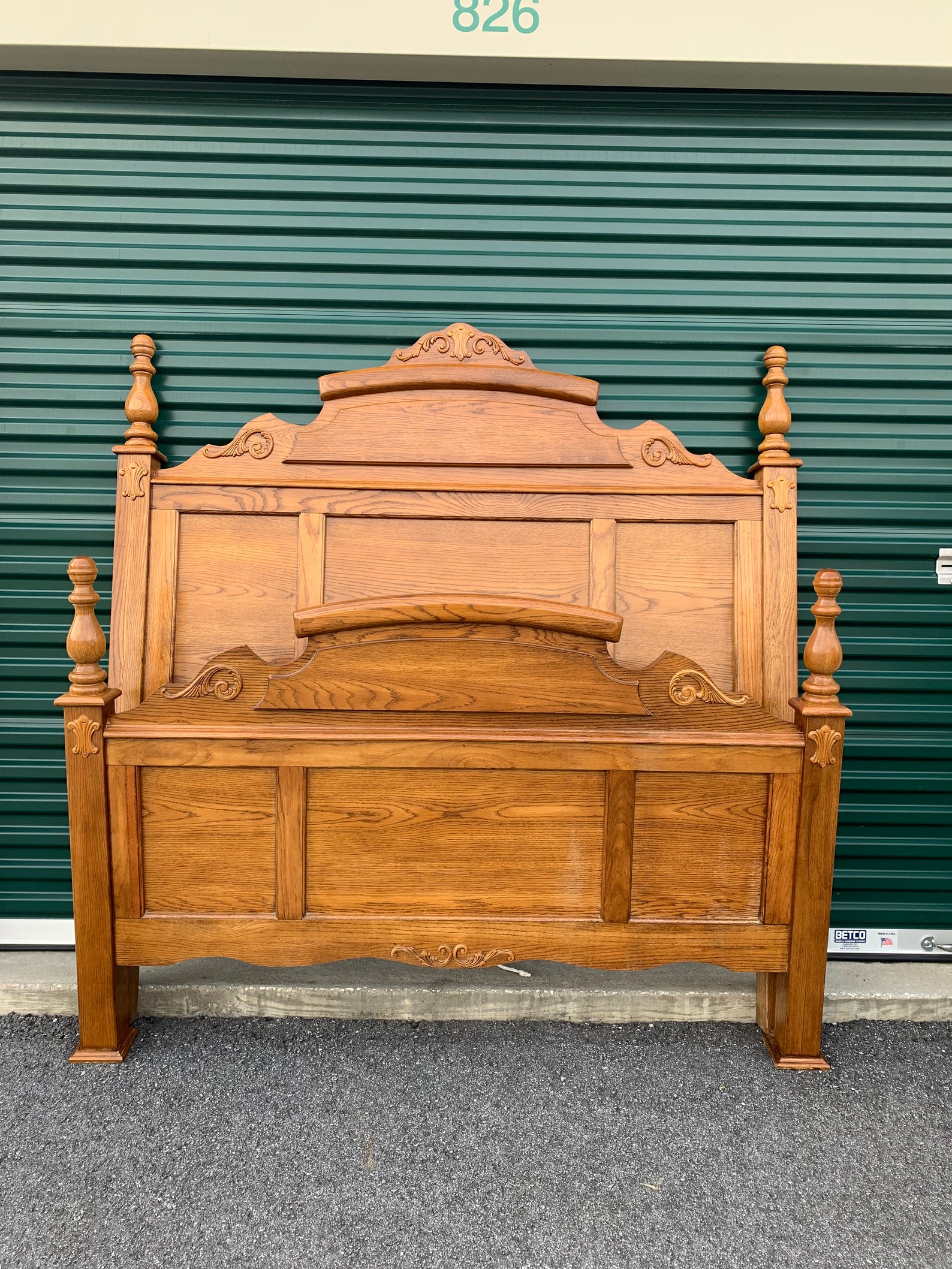 Victorian Wsampler Lexington Queen or Full Size Oak Bed Frame Etsy