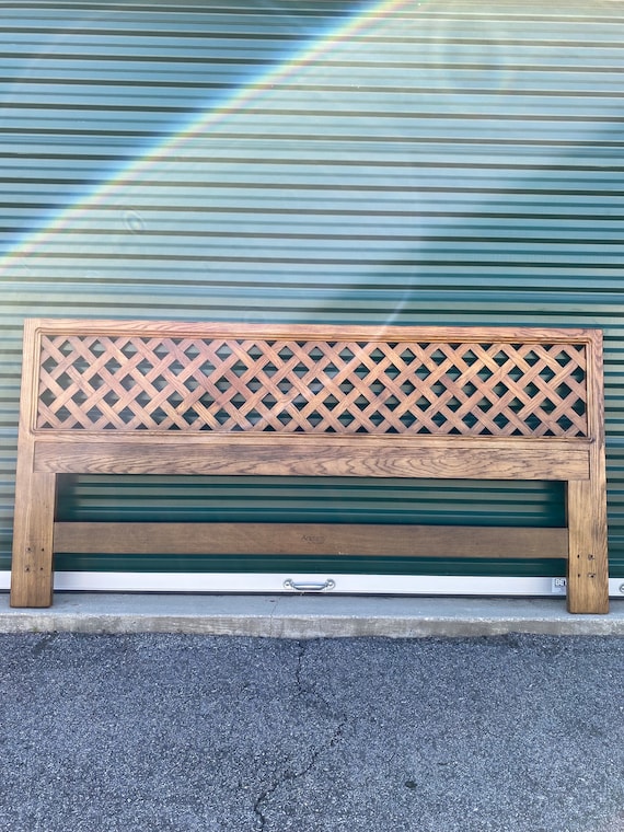 Vintage Mid Century King Size Headboard by Henredon Artifacts Etsy
