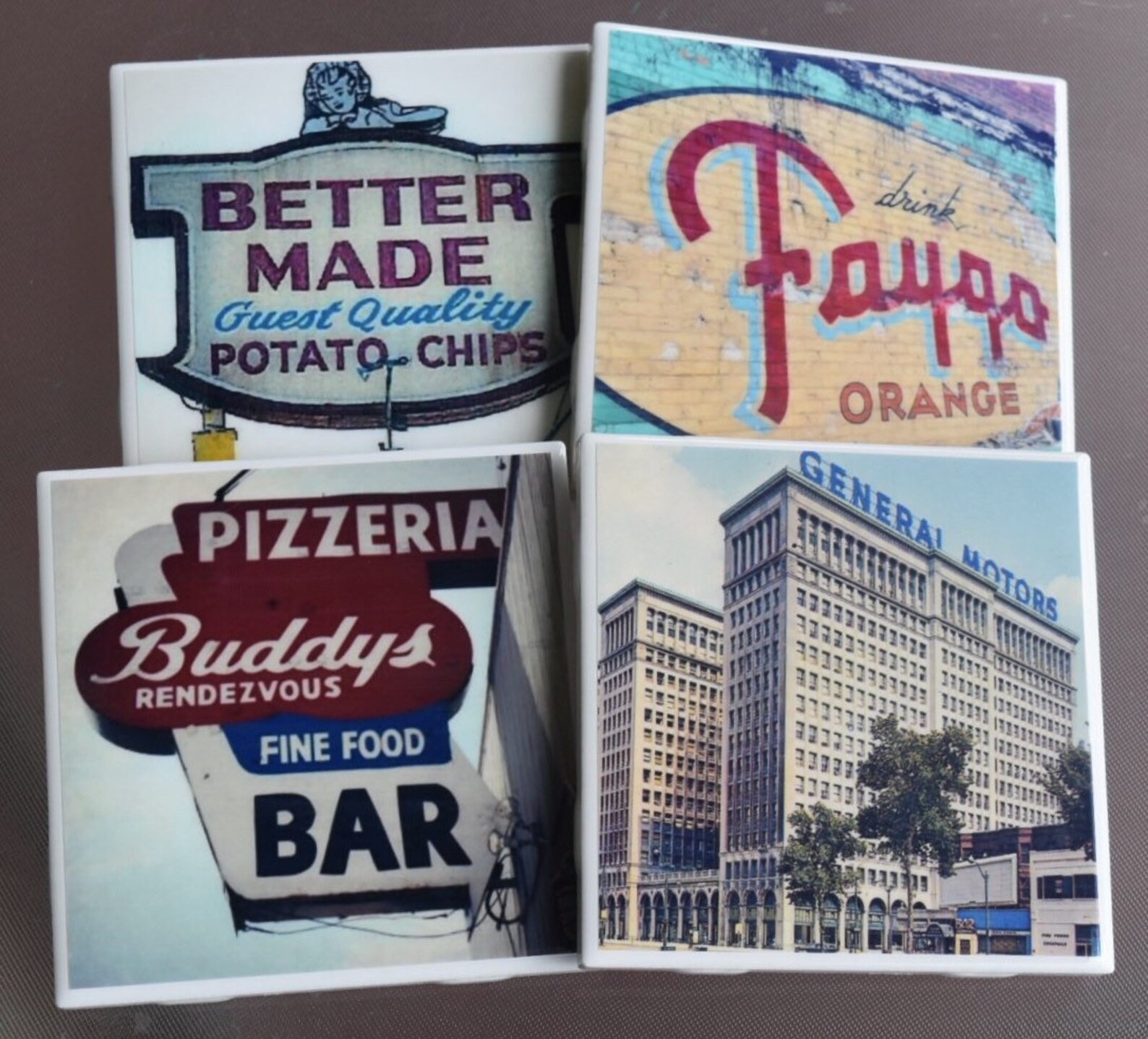 COASTERS Vintage Detroit Detroit Brand Coasters Faygo Etsy