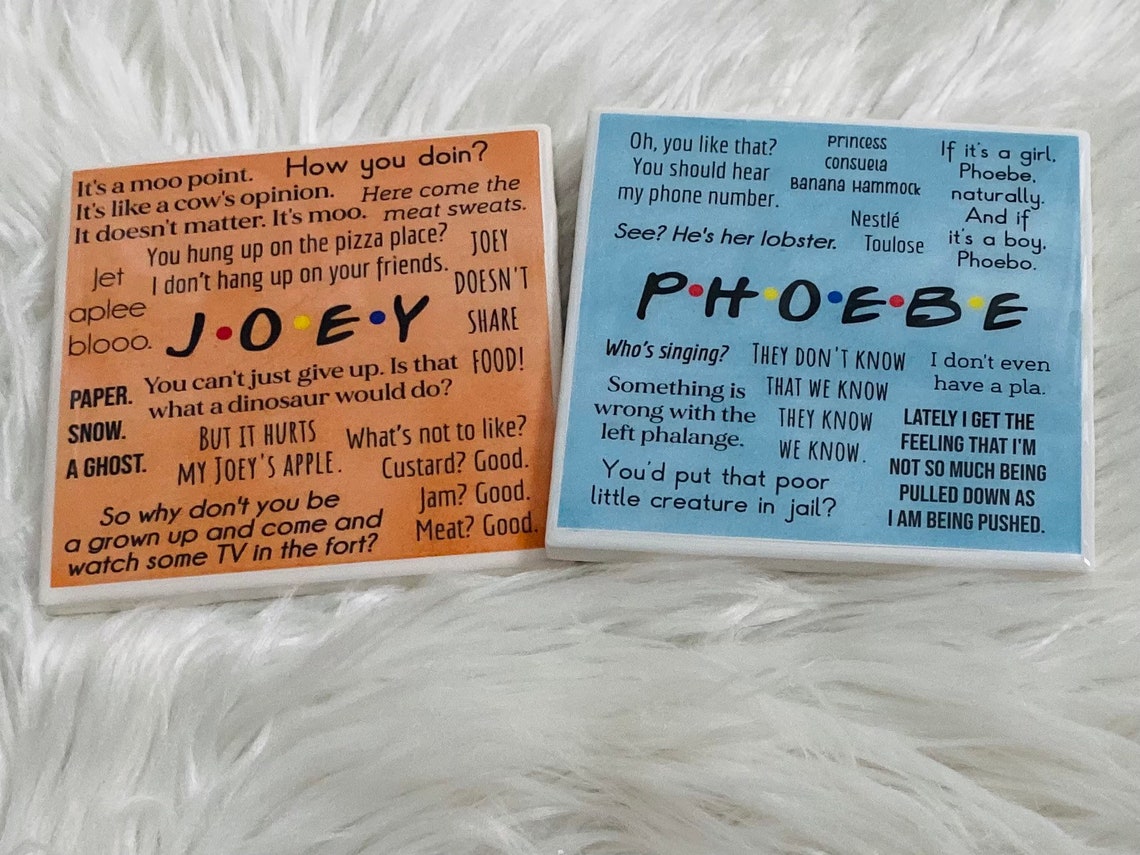 Coasters Friends Coasters Set of 4 6 or 8 Etsy