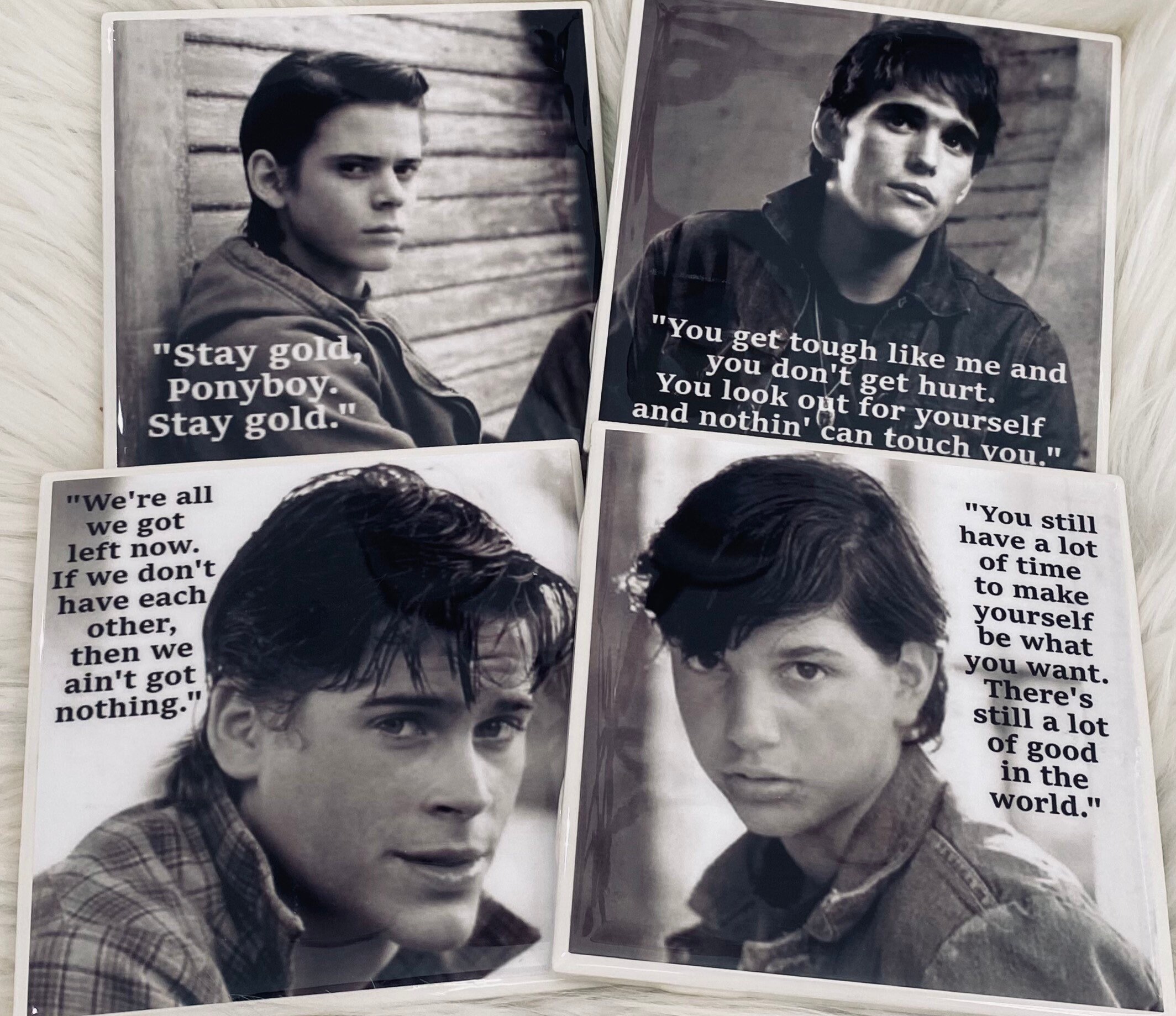 The Outsiders Ponyboy Quotes The Outsiders Coasters The Outsiders Gifts Stay Gold | Etsy Ireland