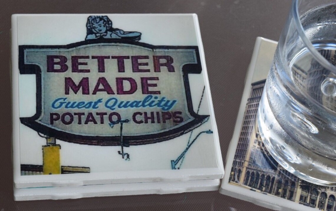 COASTERS Vintage Detroit Detroit Brand Coasters Faygo Etsy