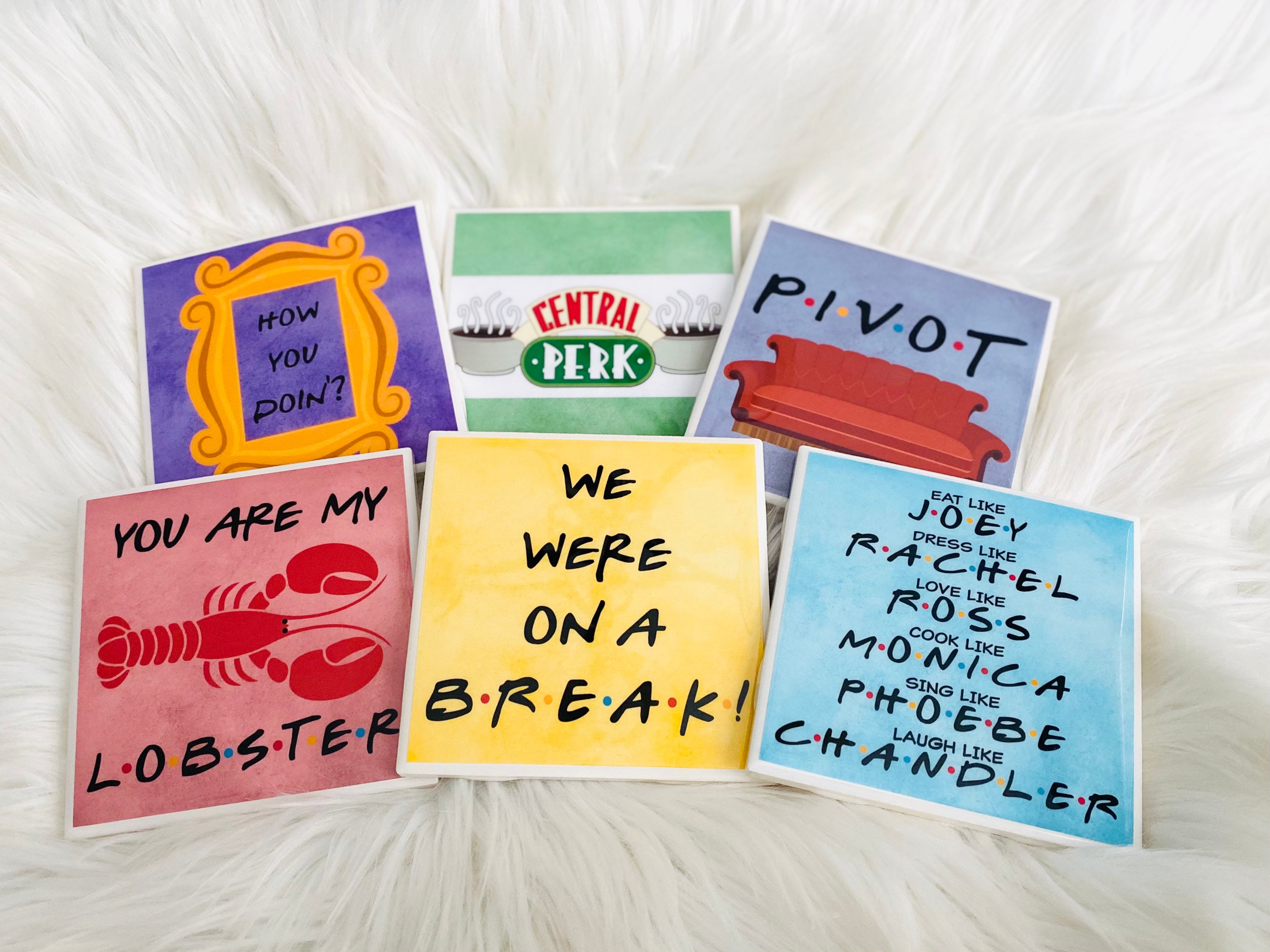 Coasters Friends Coasters Set of 4 or 6 Etsy