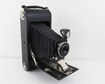 Vintage Seneca trio Folding Scout 3A bellows camera, antique film camera 1915-1925