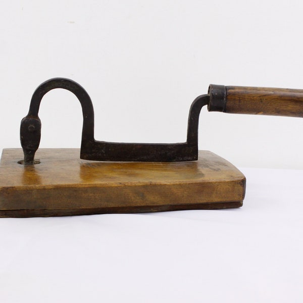 Antique Tobacco Cutter, Wooden Tobacco Chopper, antique Chopping Block